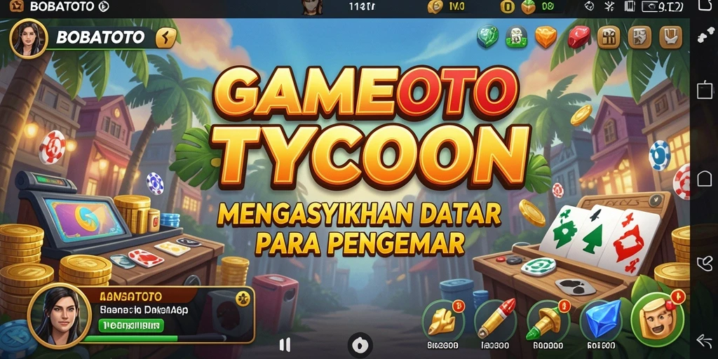 Screenshot gameplay BOBATOTO yang menampilkan keseruan mengelola bisnis Tycoon.