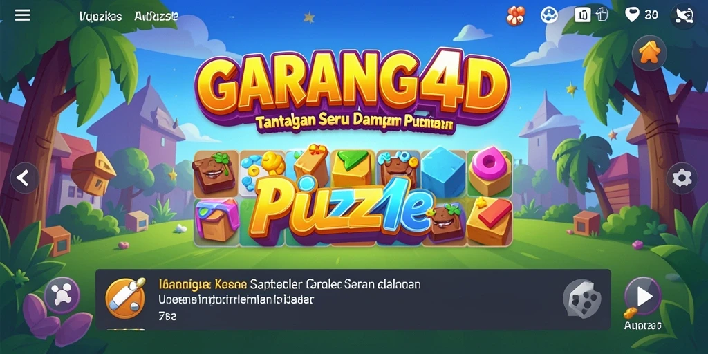 Screenshot gameplay <strong>GARANG4D</strong> menunjukkan berbagai level puzzle yang menarik.