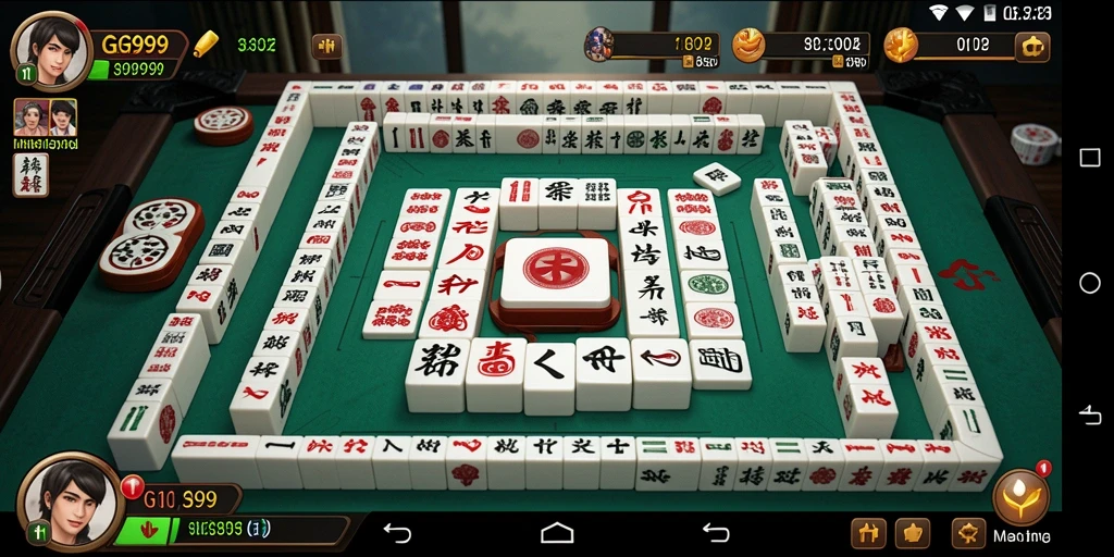 Screenshot utama GG999 menampilkan gameplay Mahjong yang mendebarkan dan penuh strategi.