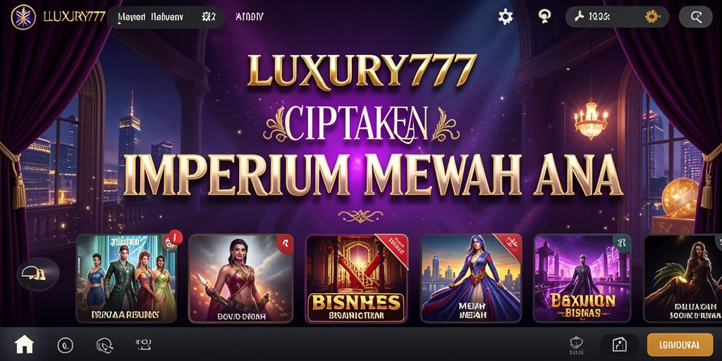 Tampilan gameplay <strong>LUXURY777</strong> saat membangun bisnis megah.