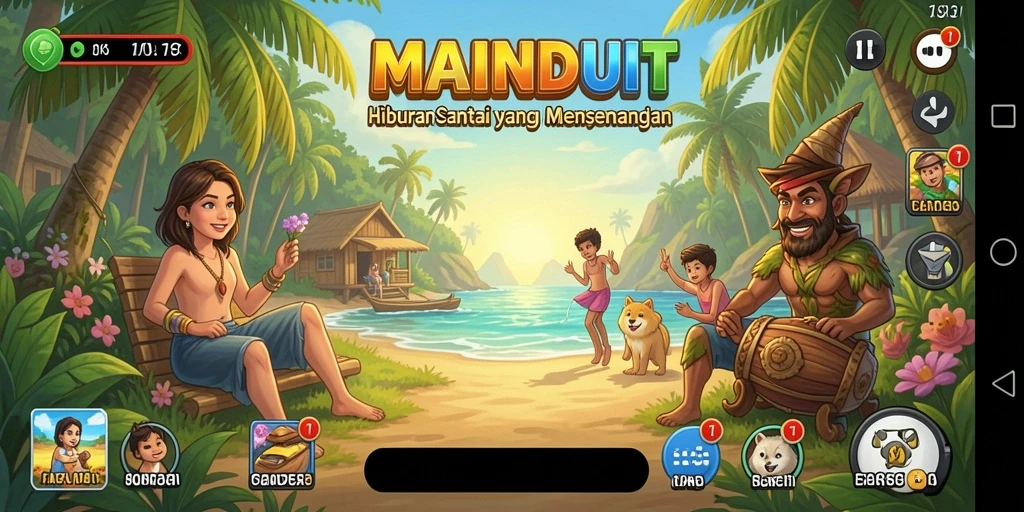 Tangkapan layar gameplay MAINDUIT yang menampilkan momen menyenangkan.