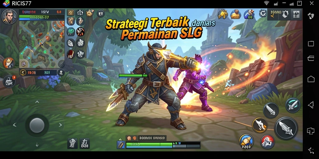 Tangkapan layar gameplay RICIS77 menampilkan strategi perang yang mendebarkan.