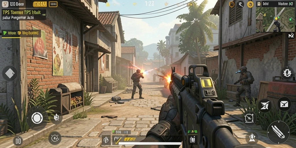 Tangkapan layar gameplay <strong>SOBATGAMING</strong> menunjukkan aksi tembak-menembak yang dinamis dan mengasyikkan.