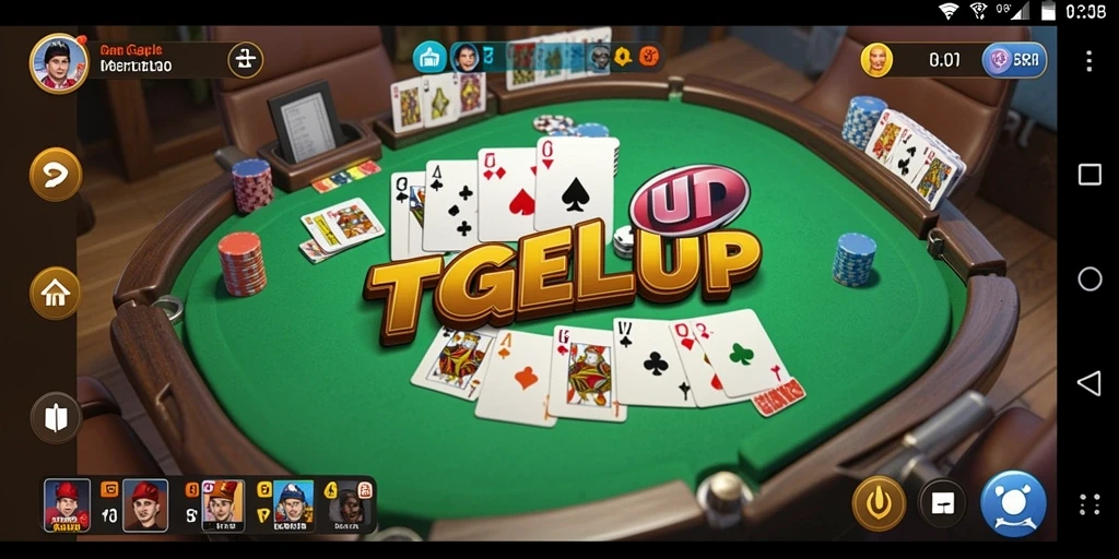 Screenshot dari gameplay Gaple yang mendebarkan di TOGELUP.
